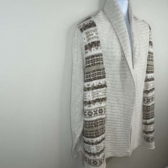 St Johns Bay Womens Shawl Collar Nordic Neutral Sweater 2X Cardigan Comfy Cozy - Picture 7 of 10